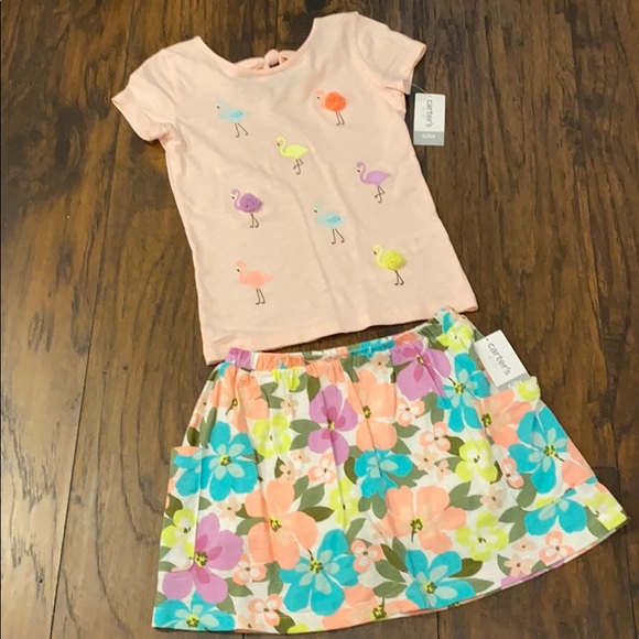 Carter's Other - Carter’s 3D Flamingo Skort Outfit